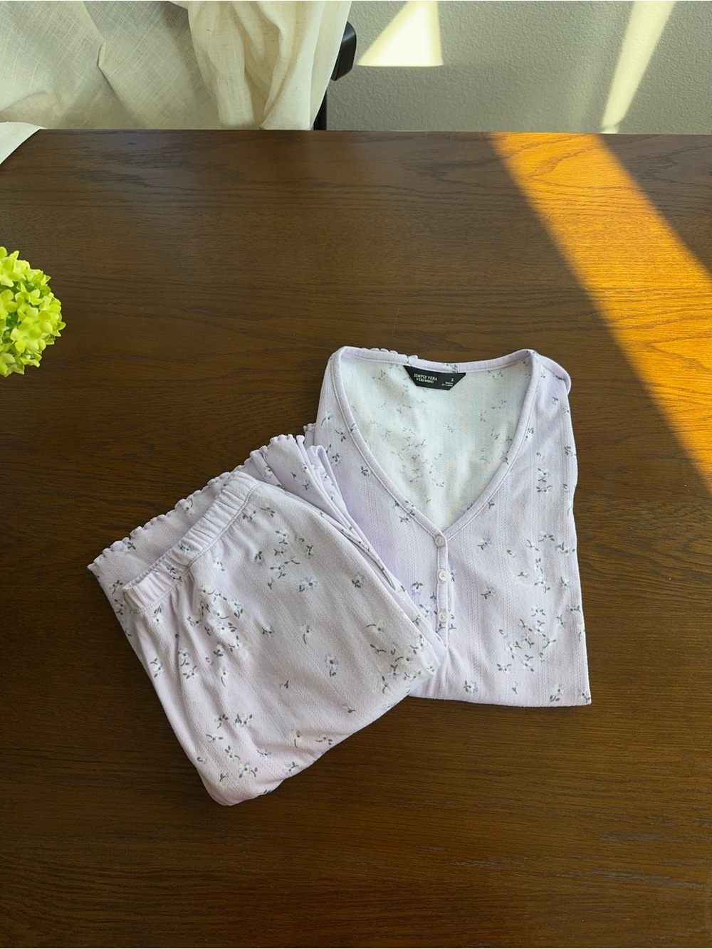 Simply Vera Vera Wang Light Lavender Floral Pajama Set